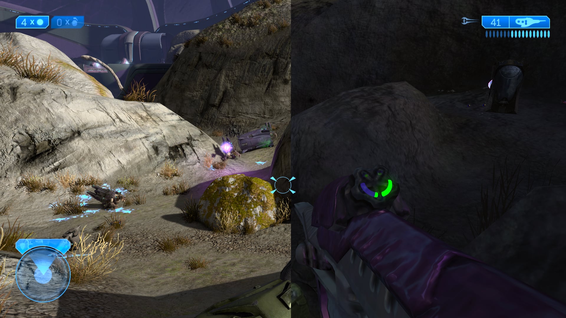 A comparison of Anniversary (left) and Classic (right) visual options